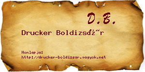 Drucker Boldizsár névjegykártya